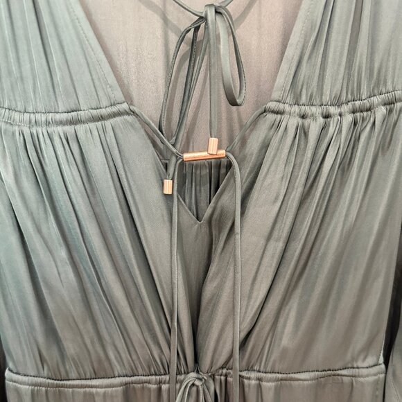 BELLE & BLOOM KELLY GREEN BALLOON LONG SLEEVE MAXI DRESS NEW WITHOUT TAGS (NWOT) - Picture 5 of 11